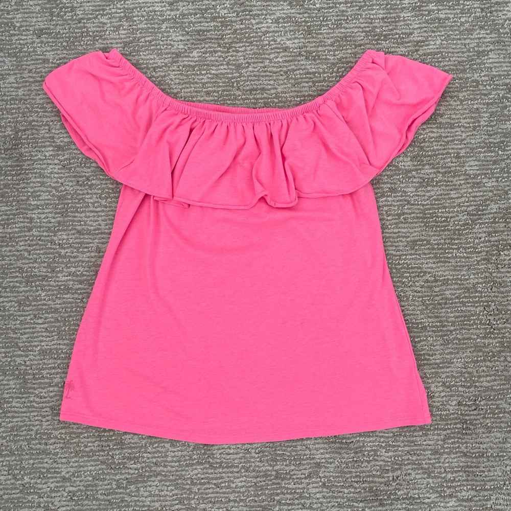 Lilly Pulitzer Off-the-Shoulder Ruffled Boho Blouse